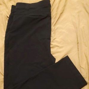 Sleek, straight leg slacks with belt loops